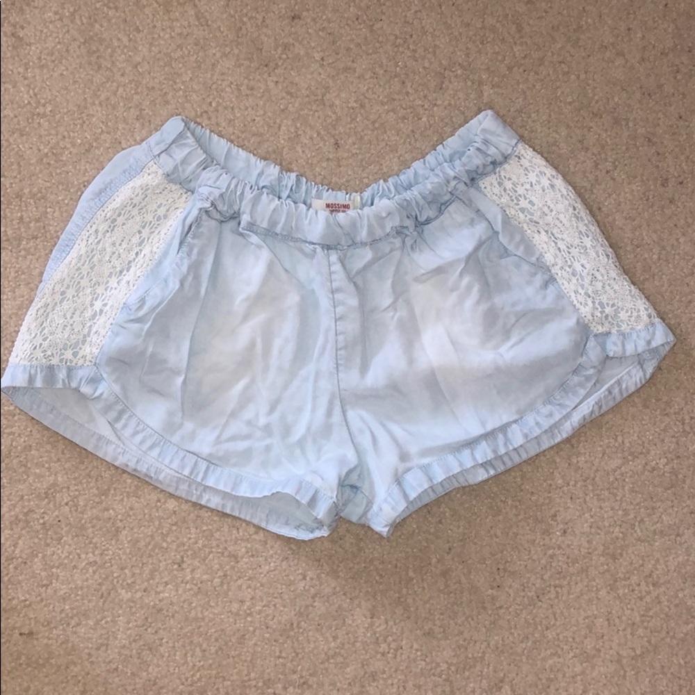 Mossimo Chambray and Lace Shorts